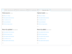 New Framework: Featured Guide tab that shows articles by most popular, highest rated, updated date, and created date