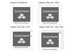 Wireframe: simple Category with drag and drop